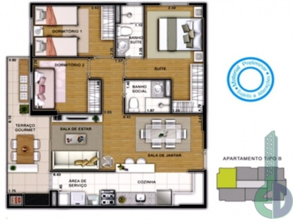Apartamento com 3 Quartos à Venda, 76 m² em Santa Paula - São Caetano Do Sul
