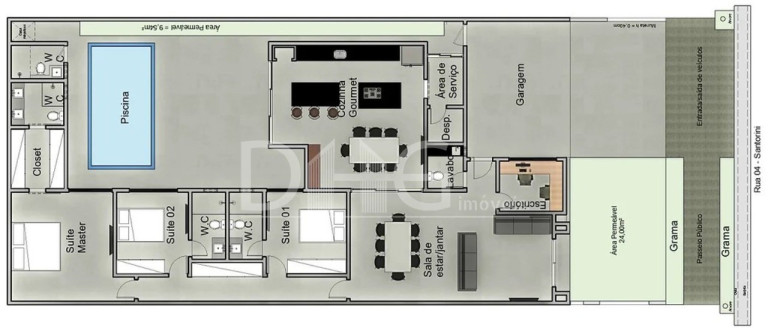 Imagem Sobrado com 3 Quartos à Venda,  em Santorini Residencial Club - Paulínia