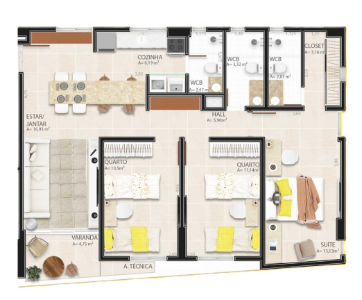 Imagem Apartamento com 2 Quartos à Venda, 56 m² em Jardim Oceania - João Pessoa Imagem Apartamento com 2 Quartos à Venda, 56 m² em Jardim Oceania - João Pessoa