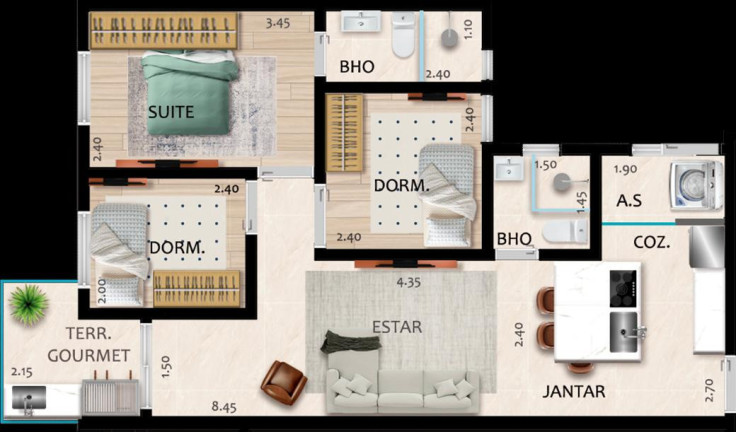 Imagem Apartamento com 2 Quartos à Venda, 68 m² em Vila Curuçá - Santo André Imagem Apartamento com 2 Quartos à Venda, 68 m² em Vila Curuçá - Santo André