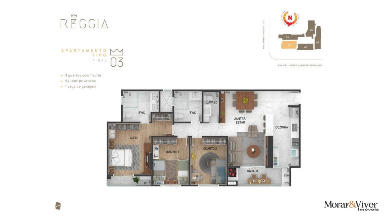 Imagem Apartamento com 3 Quartos à Venda, 103 m² em Cristo Rei - Curitiba