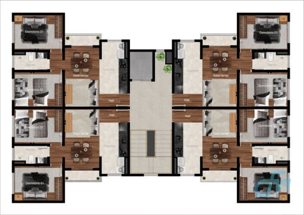 Imagem Apartamento com 2 Quartos à Venda, 44 m² em Vila Nova Cintra - Mogi Das Cruzes