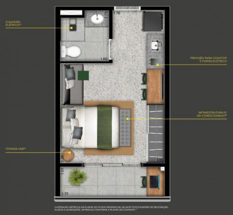 Imagem Apartamento com 1 Quarto à Venda, 31 m² em Pinheiros - São Paulo