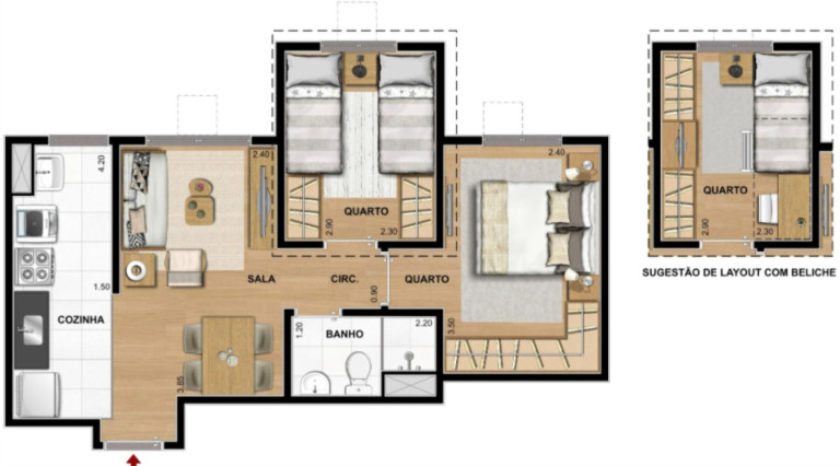 Imagem Imóvel com 2 Quartos à Venda, 44 m² em Ramos - Rio De Janeiro