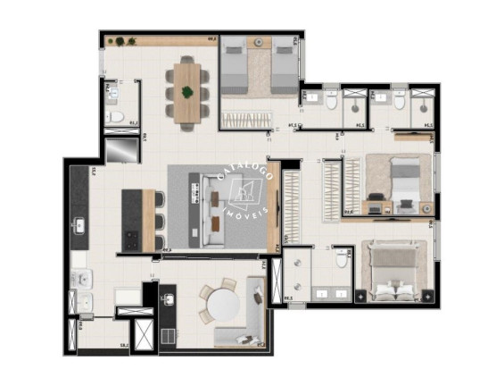 Imagem Apartamento com 3 Quartos à Venda, 126 m² em Jardim Olhos D'água Ii - Ribeirão Preto Imagem Apartamento com 3 Quartos à Venda, 126 m² em Jardim Olhos D'água Ii - Ribeirão Preto
