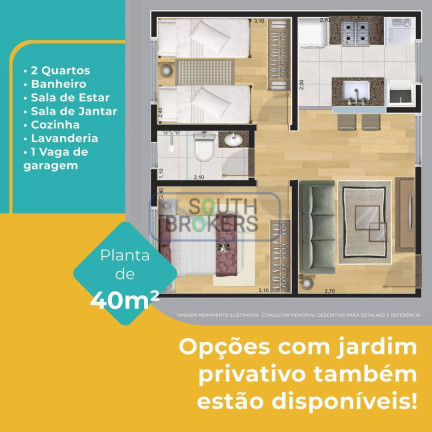 Imagem Apartamento com 2 Quartos à Venda, em Jardim São Vicente - Campo Largo Imagem Apartamento com 2 Quartos à Venda, em Jardim São Vicente - Campo Largo