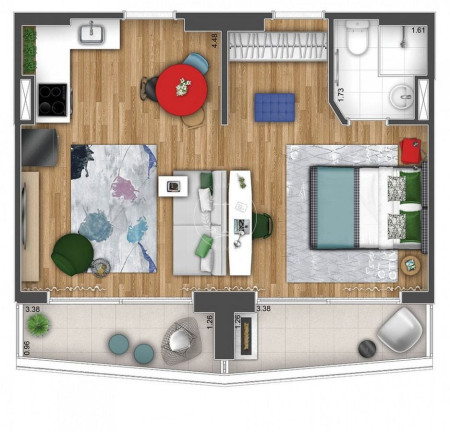Imagem Apartamento com 1 Quarto à Venda, 22 m² em Centro - São Paulo