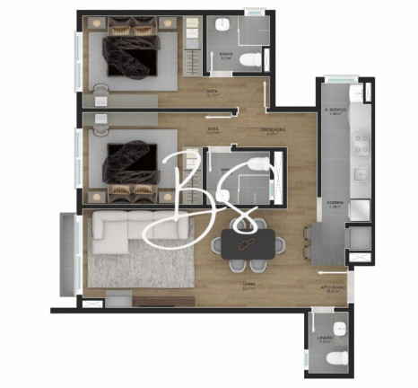 Imagem Apartamento com 2 Quartos à Venda, 79 m² em Centro - Gramado