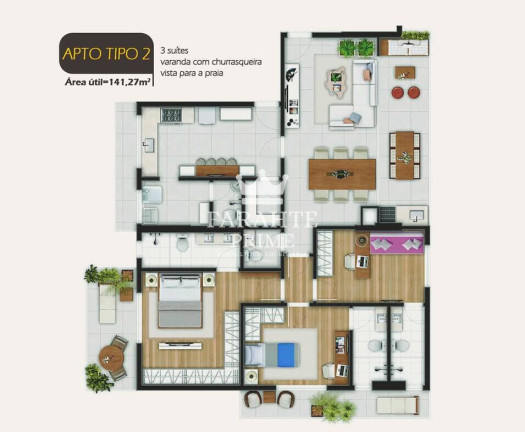 Imagem Apartamento com 3 Quartos à Venda, 141 m² em Embaré - Santos Imagem Apartamento com 3 Quartos à Venda, 141 m² em Embaré - Santos