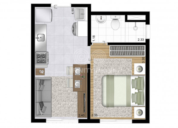 Imagem Apartamento com 1 Quarto à Venda, 30 m² em Morumbi - São Paulo