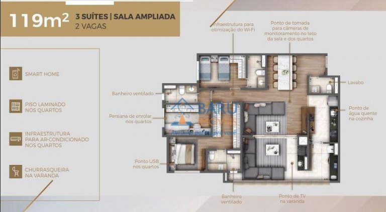 Imagem Apartamento com 3 Quartos à Venda, 120 m² em Ipiranga - São Paulo