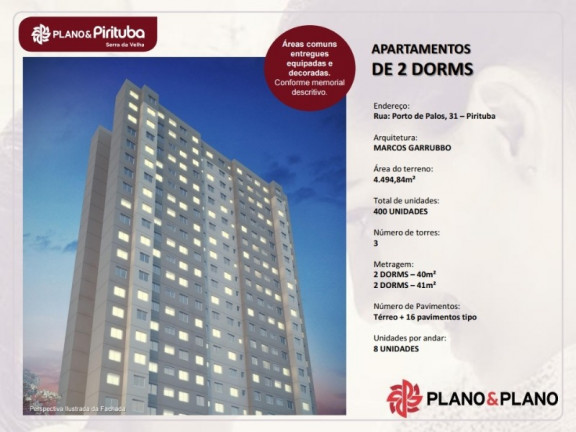 Imóvel com 2 Quartos à Venda, 41 m² em Pirituba - São Paulo
