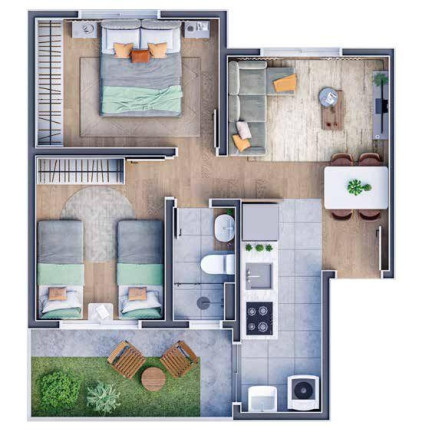 Imagem Apartamento com 2 Quartos à Venda, 42 m² em Planta Almirante - Almirante Tamandare Imagem Apartamento com 2 Quartos à Venda, 42 m² em Planta Almirante - Almirante Tamandare
