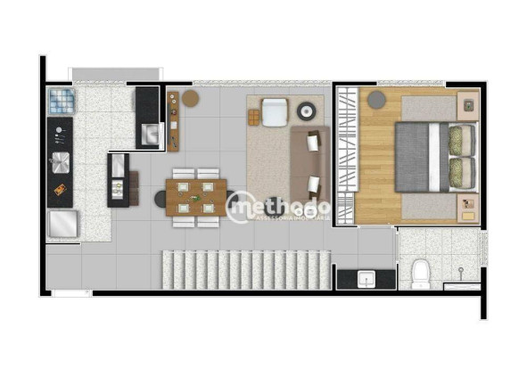 Imagem Apartamento com 1 Quarto à Venda, 51 m² em Cambuí - Campinas