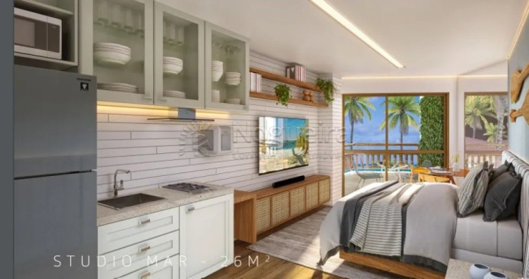 Flat com 1 Quarto à Venda, 29 m² em Centro - Tamandaré