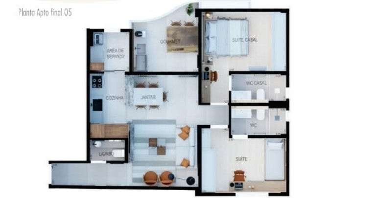 Imagem Apartamento à Venda, 54 m² em Boqueirão - Santos Imagem Apartamento à Venda, 54 m² em Boqueirão - Santos