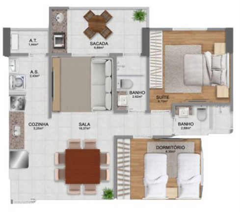 Imagem Apartamento com 2 Quartos à Venda, 65 m² em Guilhermina - Praia Grande Imagem Apartamento com 2 Quartos à Venda, 65 m² em Guilhermina - Praia Grande