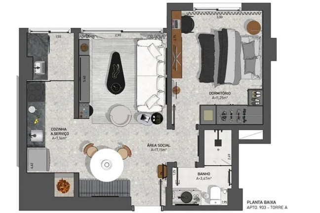 Imagem Imóvel com 1 Quarto à Venda,  em Passo Da Areia - Porto Alegre
