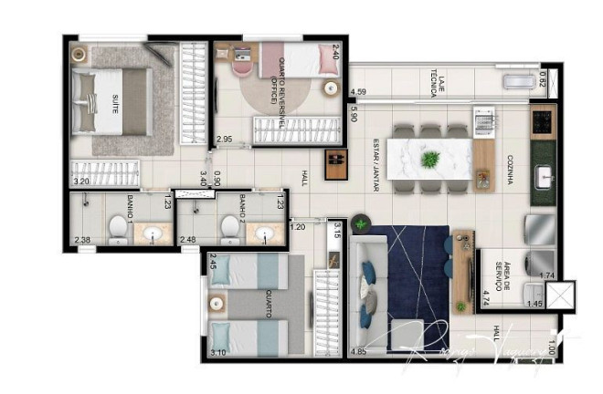 Imagem Apartamento com 3 Quartos à Venda, 76 m² em Jardim América - Goiânia