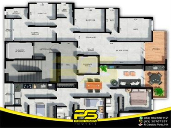 Imagem Apartamento com 3 Quartos à Venda, 81 m² em Manaíra - João Pessoa