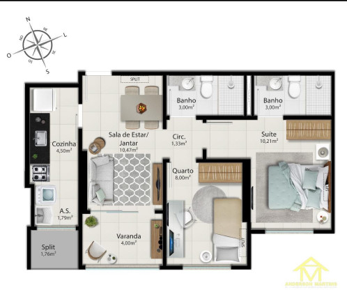 Imagem Apartamento com 2 Quartos à Venda, 60 m² em Jockey De Itaparica - Vila Velha