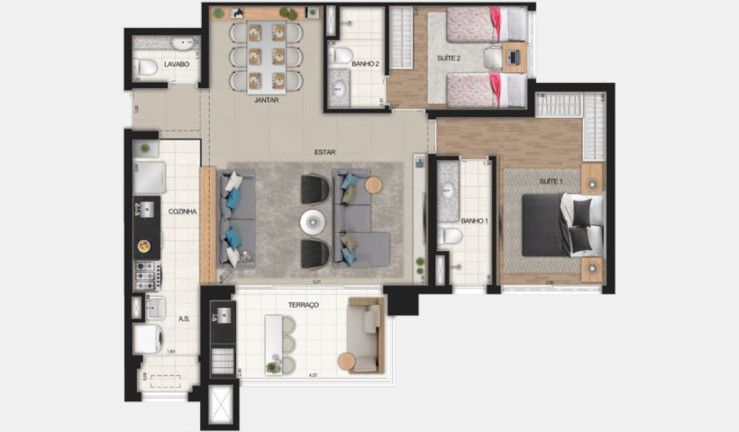 Imagem Apartamento com 2 Quartos à Venda, 67 m² em Centro - Osasco