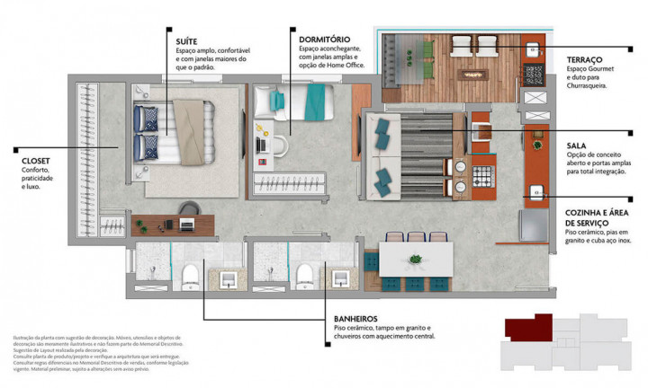 Imagem Apartamento com 2 Quartos à Venda, 65 m² em Centro - Barueri