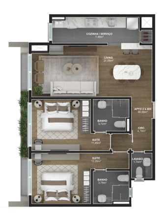Imagem Apartamento com 1 Quarto à Venda, 47 m² em Floresta - Gramado