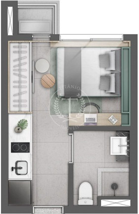 Imagem Apartamento com 1 Quarto à Venda, 19 m² em Vila Romana - São Paulo