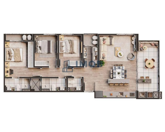 Imagem Apartamento com 3 Quartos à Venda, 121 m² em Balneário Piçarras