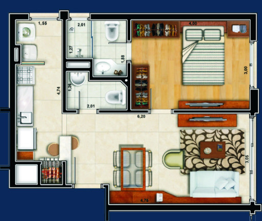 Imagem Apartamento com 1 Quarto à Venda, 52 m² em Higienópolis - Porto Alegre