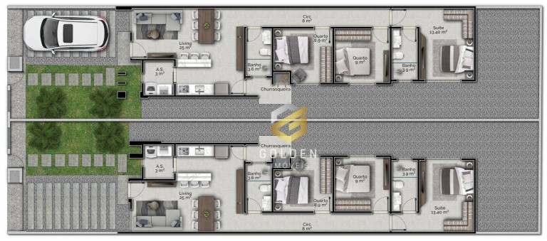 Imagem Casa com 3 Quartos à Venda, 91 m² em Xv De Novembro - Tijucas