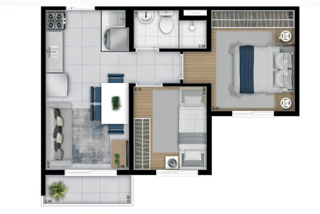 Imagem Imóvel com 2 Quartos à Venda, 32 m² em Jaraguá - São Paulo
