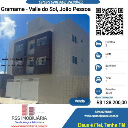 Apartamento com 2 Quartos à Venda, 50 m² em Gramame - João Pessoa