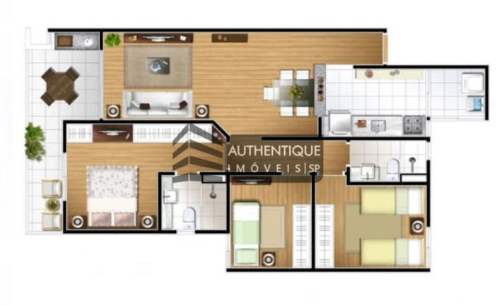 Imagem Apartamento com 3 Quartos à Venda, 83 m² em Baeta Neves - São Bernardo Do Campo