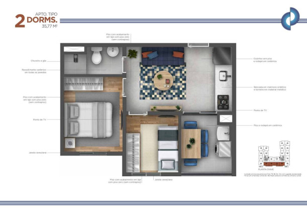 Imagem Apartamento com 2 Quartos à Venda, 36 m² em Itaim Paulista - São Paulo