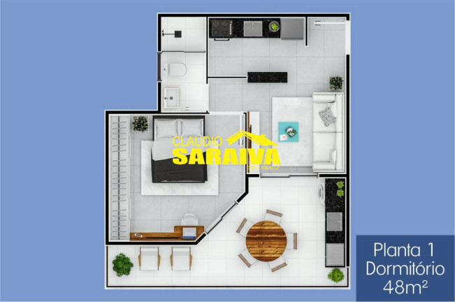 Imagem Apartamento com 1 Quarto à Venda, 39 m² em Praia Das Palmeiras - Caraguatatuba