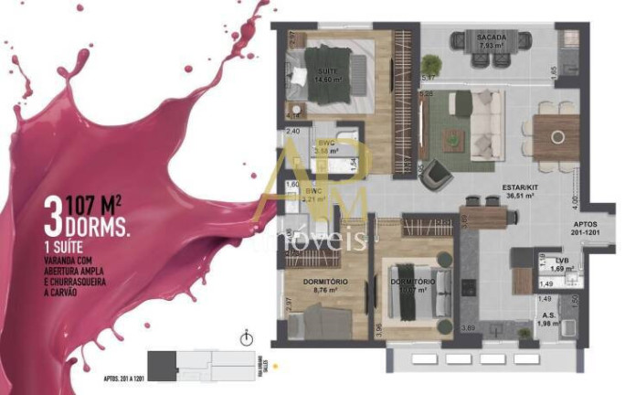 Imagem Apartamento com 3 Quartos à Venda, 107 m² em Centro - Florianópolis Imagem Apartamento com 3 Quartos à Venda, 107 m² em Centro - Florianópolis