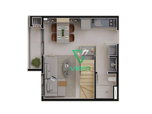 Imagem Apartamento com 1 Quarto à Venda, 22 m² em Alto Da Glória - Curitiba