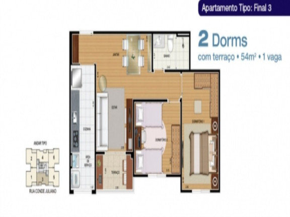 Imagem Apartamento com 2 Quartos à Venda, 54 m² em Vila Pires - Santo Andre Imagem Apartamento com 2 Quartos à Venda, 54 m² em Vila Pires - Santo Andre