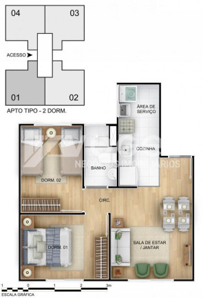 Imagem Apartamento com 2 Quartos à Venda, 41 m² em Morro Santana - Porto Alegre Imagem Apartamento com 2 Quartos à Venda, 41 m² em Morro Santana - Porto Alegre