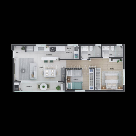 Imagem Apartamento com 2 Quartos à Venda, 74 m² em Portão - Curitiba Imagem Apartamento com 2 Quartos à Venda, 74 m² em Portão - Curitiba