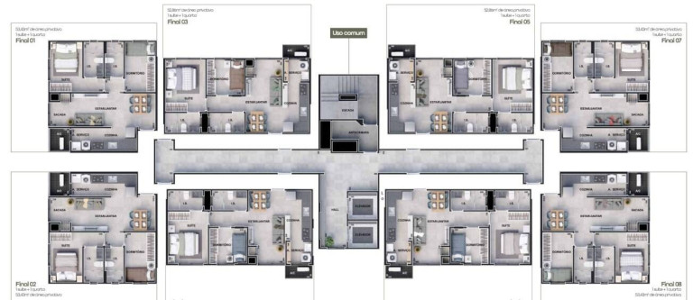 Imagem Apartamento com 2 Quartos à Venda, 52 m² em Cancelli - Cascavel