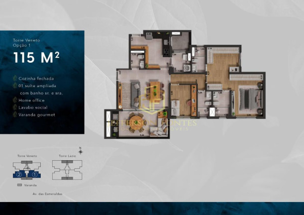Imagem Apartamento com 3 Quartos à Venda, em Parque Das Esmeraldas - Marília Imagem Apartamento com 3 Quartos à Venda, em Parque Das Esmeraldas - Marília