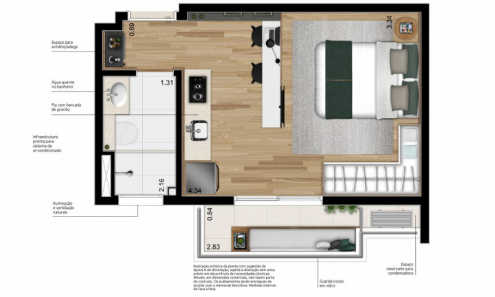 Imagem Studio à Venda, 25 m² em Moema - São Paulo Imagem Studio à Venda, 25 m² em Moema - São Paulo