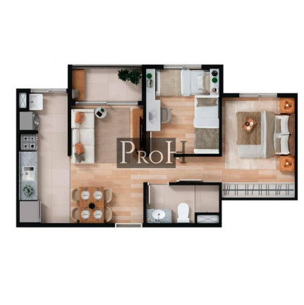 Apartamento com 2 Quartos à Venda, 44 m² em Vila Alzira - Santo André