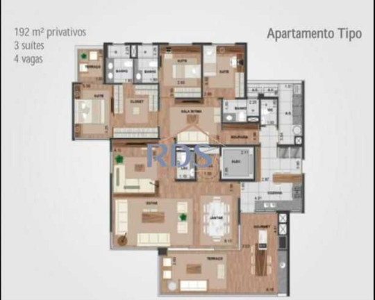Imagem Apartamento com 3 Quartos à Venda, 192 m² em Campo Belo - São Paulo