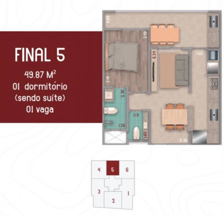 Imagem Apartamento com 1 Quarto à Venda, 60 m² em Flórida - Praia Grande Imagem Apartamento com 1 Quarto à Venda, 60 m² em Flórida - Praia Grande
