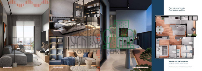 Imagem Apartamento com 2 Quartos à Venda, 26 m² em Portão - Curitiba Imagem Apartamento com 2 Quartos à Venda, 26 m² em Portão - Curitiba