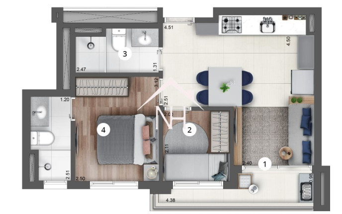 Imagem Apartamento com 2 Quartos à Venda, 47 m² em Chácara Santo Antônio (zona Sul) - São Paulo Imagem Apartamento com 2 Quartos à Venda, 47 m² em Chácara Santo Antônio (zona Sul) - São Paulo